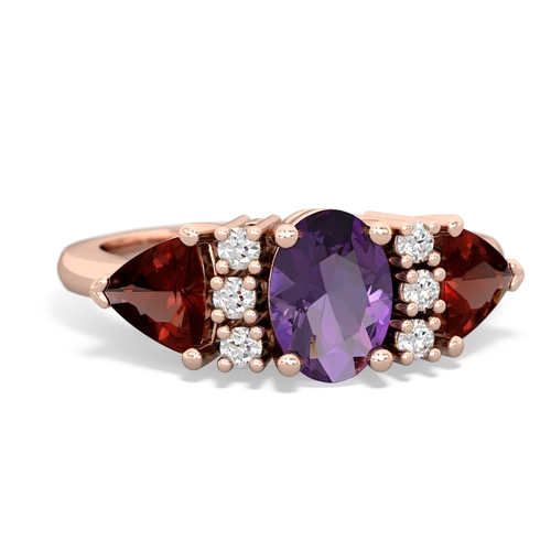 amethyst-garnet timeless ring