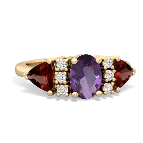 amethyst-garnet timeless ring