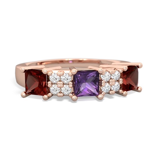 amethyst-garnet timeless ring