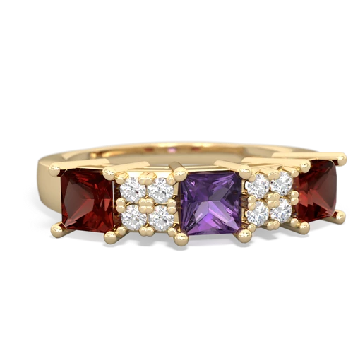 amethyst-garnet timeless ring