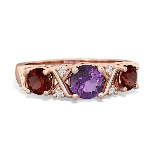 amethyst-garnet timeless ring