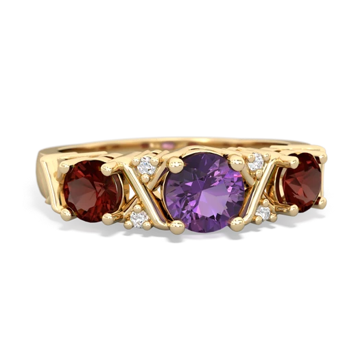 amethyst-garnet timeless ring