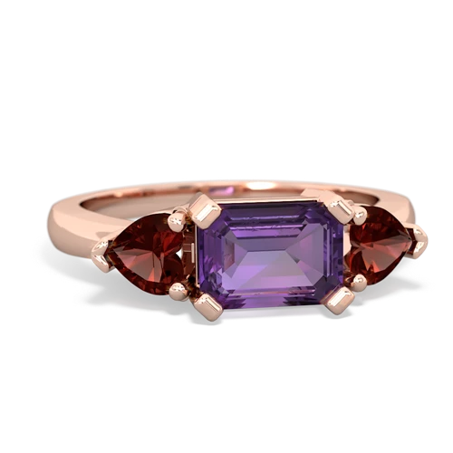 amethyst-garnet timeless ring