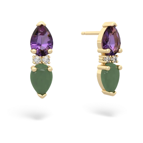 amethyst-jade bowtie earrings