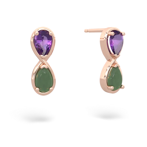 amethyst-jade infinity earrings