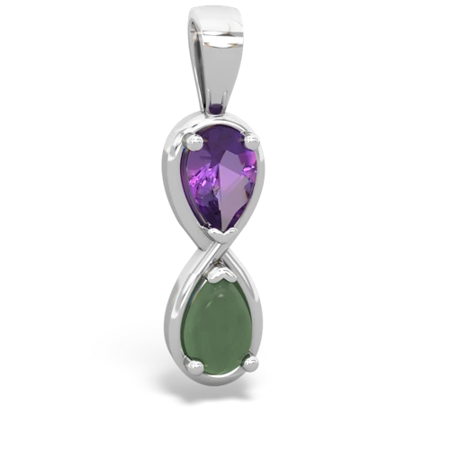 amethyst-jade infinity pendant