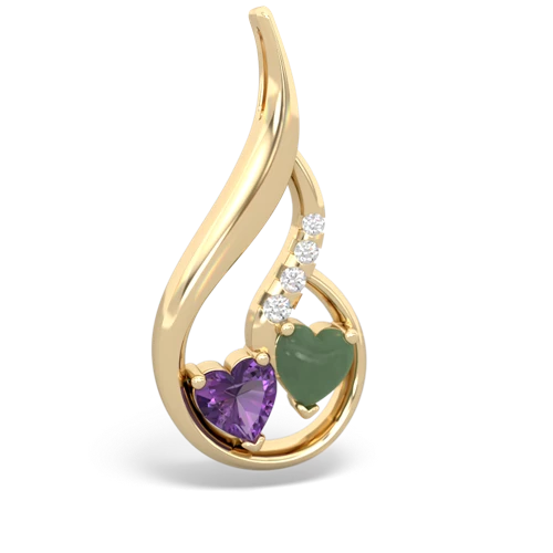 amethyst-jade keepsake swirl pendant