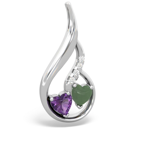 amethyst-jade keepsake swirl pendant