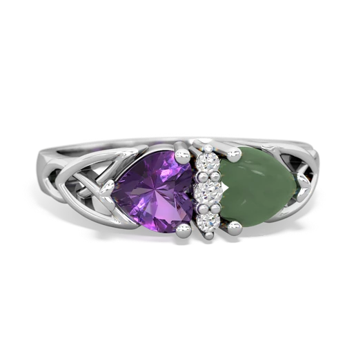 amethyst-jade celtic ring