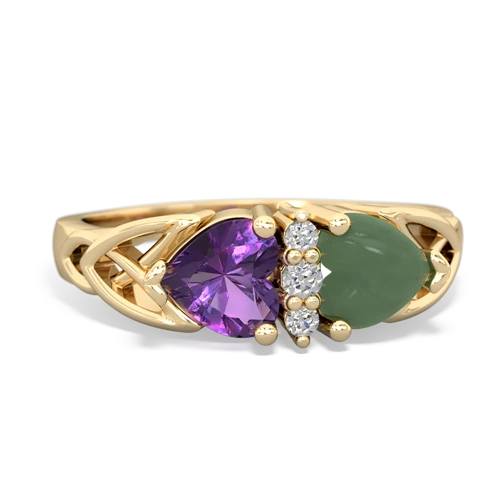 amethyst-jade celtic ring