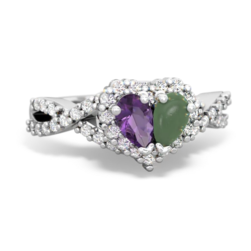 amethyst-jade engagement ring