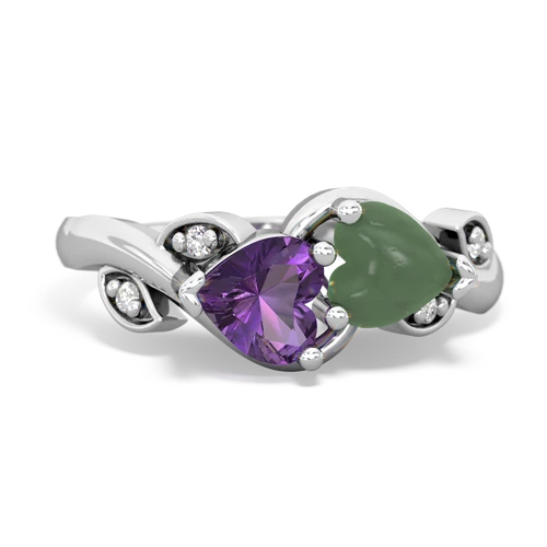 amethyst-jade floral keepsake ring