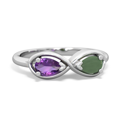 amethyst-jade infinity ring