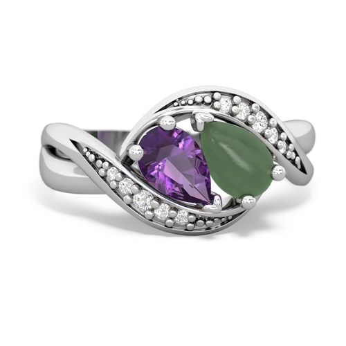 amethyst-jade keepsake curls ring