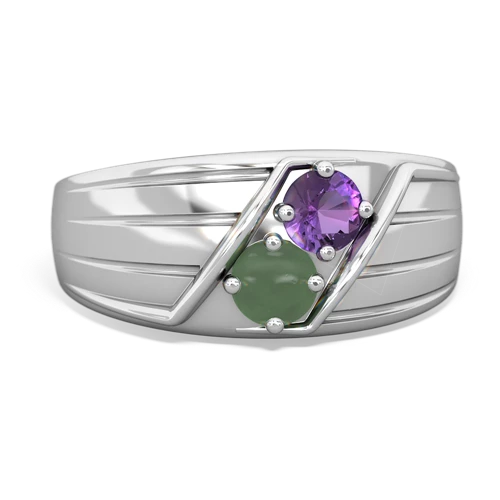 amethyst-jade mens ring