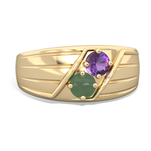 amethyst-jade mens ring