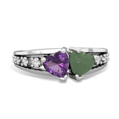 amethyst-jade modern ring