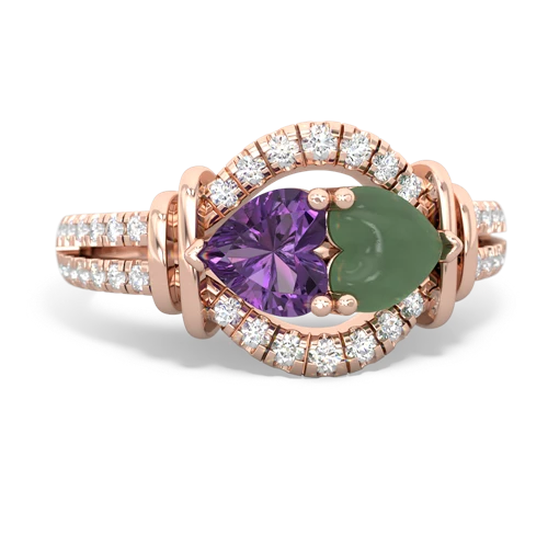 amethyst-jade pave keepsake ring