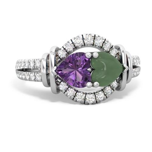 amethyst-jade pave keepsake ring