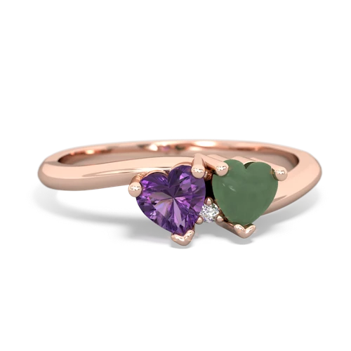 amethyst-jade sweethearts promise ring