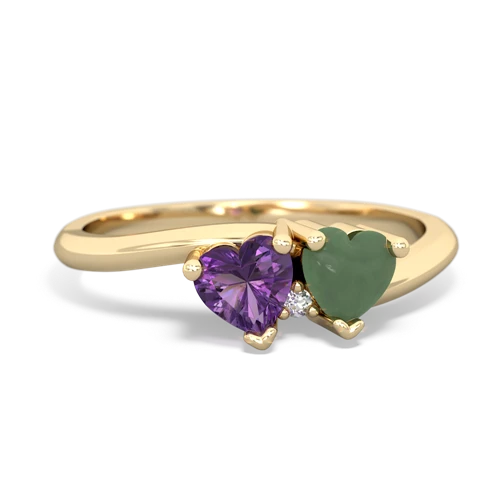 amethyst-jade sweethearts promise ring