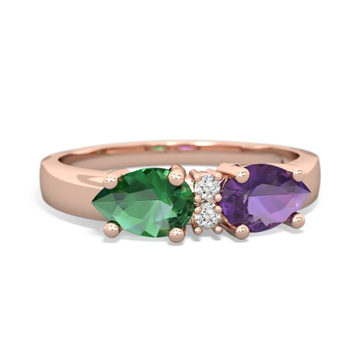 amethyst-lab emerald timeless ring