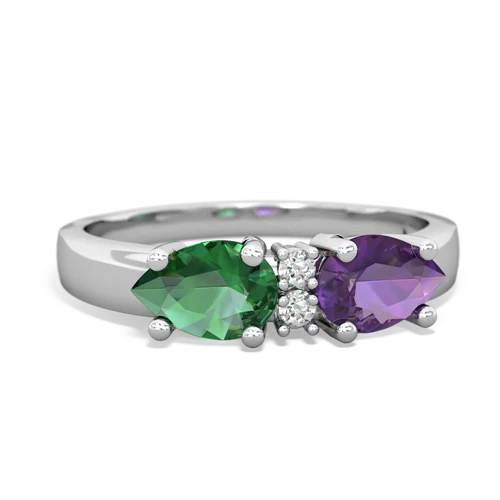 amethyst-lab emerald timeless ring