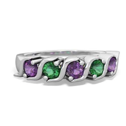 amethyst-lab emerald timeless ring