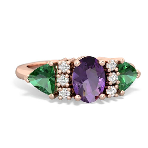 amethyst-lab emerald timeless ring