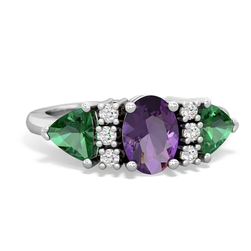 amethyst-lab emerald timeless ring