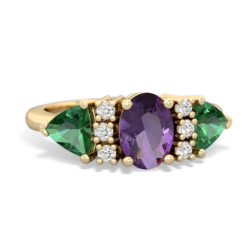 amethyst-lab emerald timeless ring