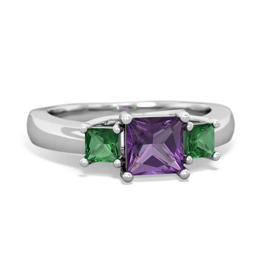 amethyst-lab emerald timeless ring