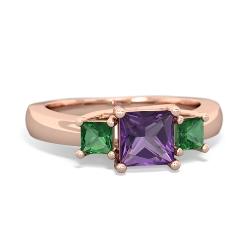 amethyst-lab emerald timeless ring