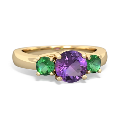 amethyst-lab emerald timeless ring