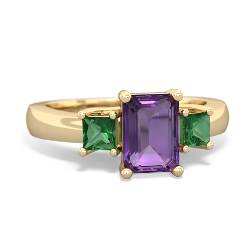 amethyst-lab emerald timeless ring