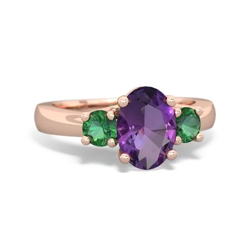 amethyst-lab emerald timeless ring