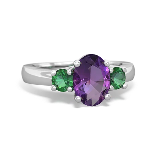 amethyst-lab emerald timeless ring