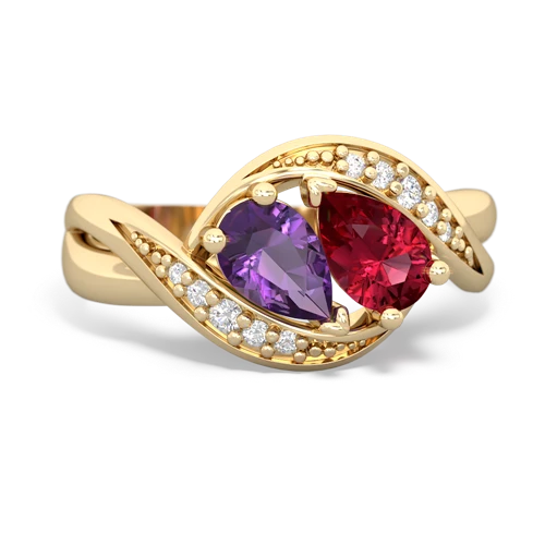 amethyst-lab ruby keepsake curls ring