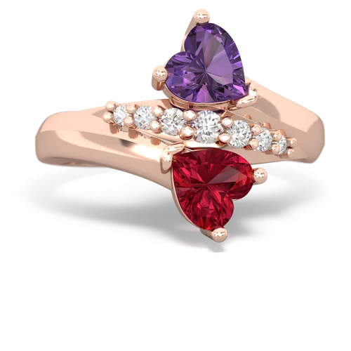 amethyst-lab ruby modern ring