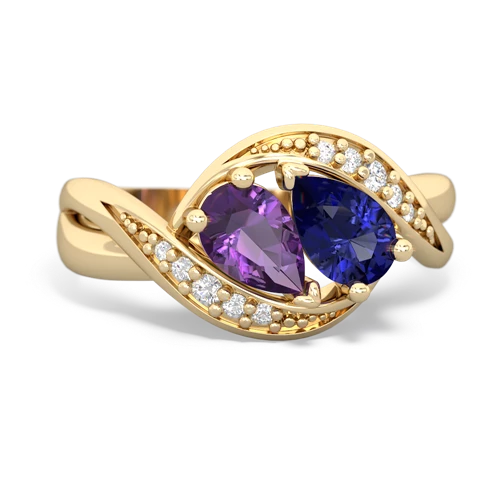Amethyst Genuine Amethyst with Lab Created Sapphire Summer Winds ring Ring