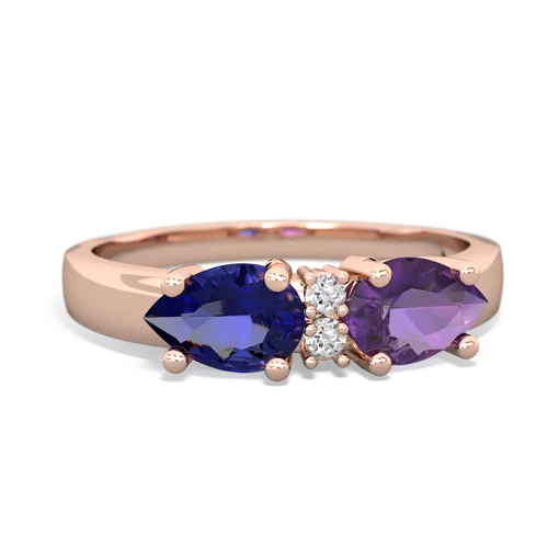 amethyst-lab sapphire timeless ring