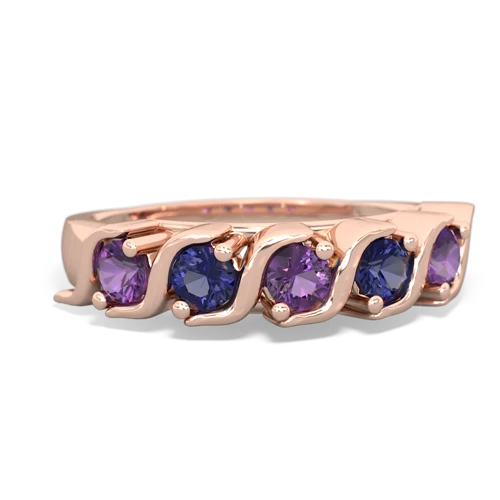 amethyst-lab sapphire timeless ring