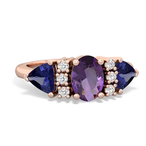 amethyst-lab sapphire timeless ring