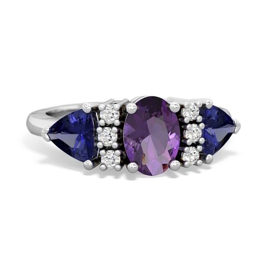 amethyst-lab sapphire timeless ring