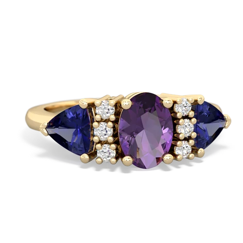 amethyst-lab sapphire timeless ring