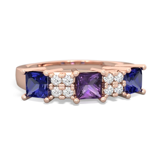 amethyst-lab sapphire timeless ring