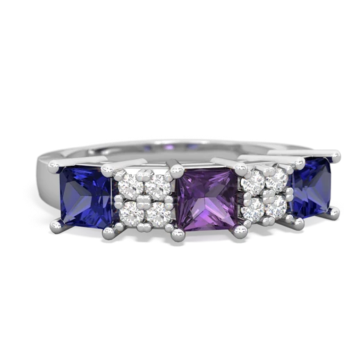 amethyst-lab sapphire timeless ring