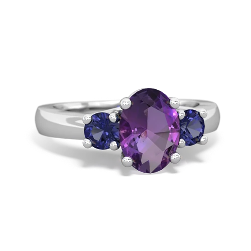 amethyst-lab sapphire timeless ring