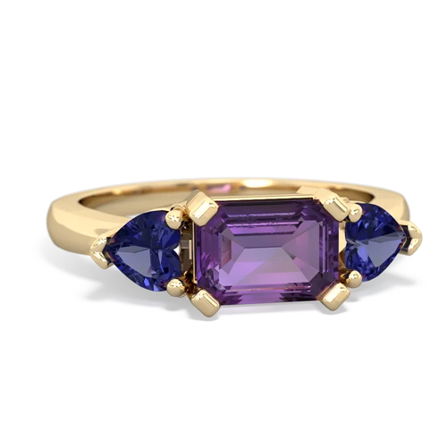 amethyst-lab sapphire timeless ring