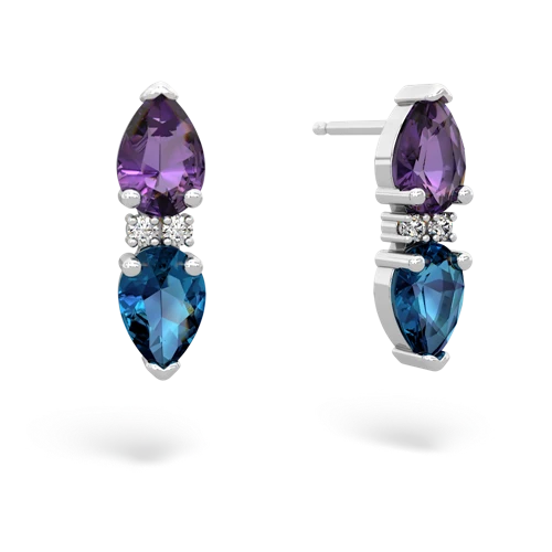 amethyst-london topaz bowtie earrings